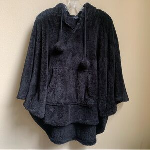 EUC Cozy Zoe Panda Plush Fleece Hooded Poncho Wearable Blanket Hoodie Size XS S